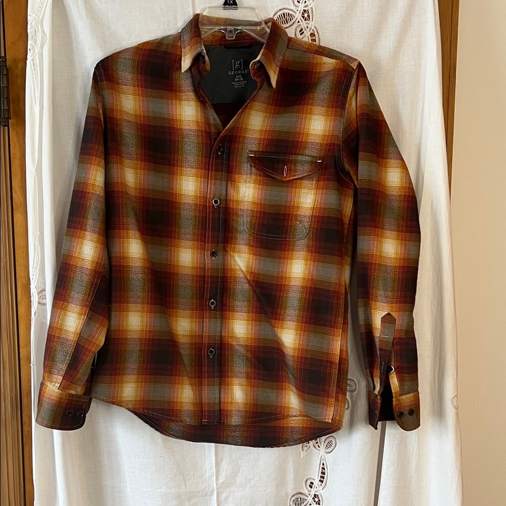 George Multicolor Plaid Fall Button-Up S
